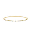 Diamond Station Bangle - 79e | Everyday 14K Gold Jewelry