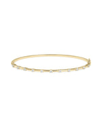 Diamond Station Bangle - 79e | Everyday 14K Gold Jewelry