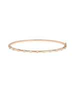 Diamond Station Bangle - 79e | Everyday 14K Gold Jewelry