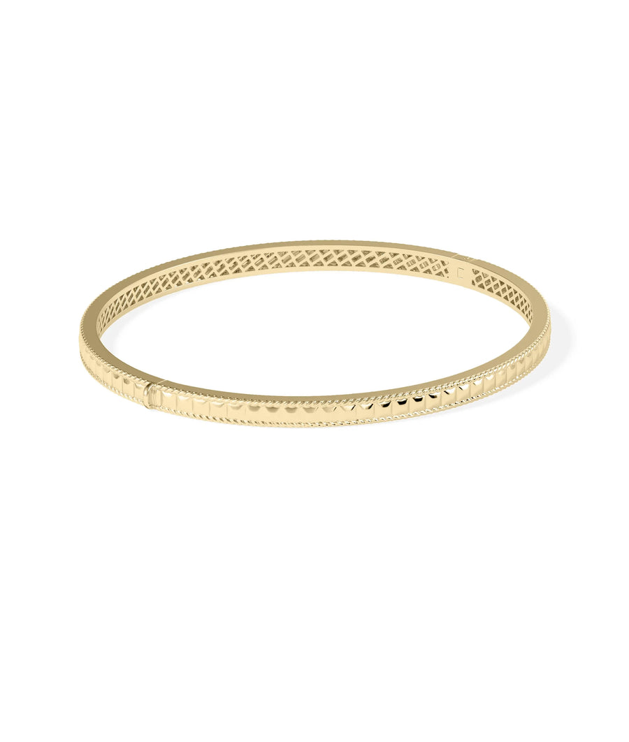 Pyramid Gold Bangle - 79e | Everyday 14K Gold Jewelry
