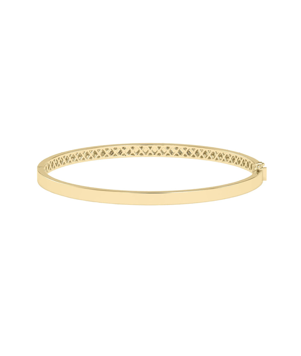 Flat Gold Bangle - 79e | Everyday 14K Gold Jewelry