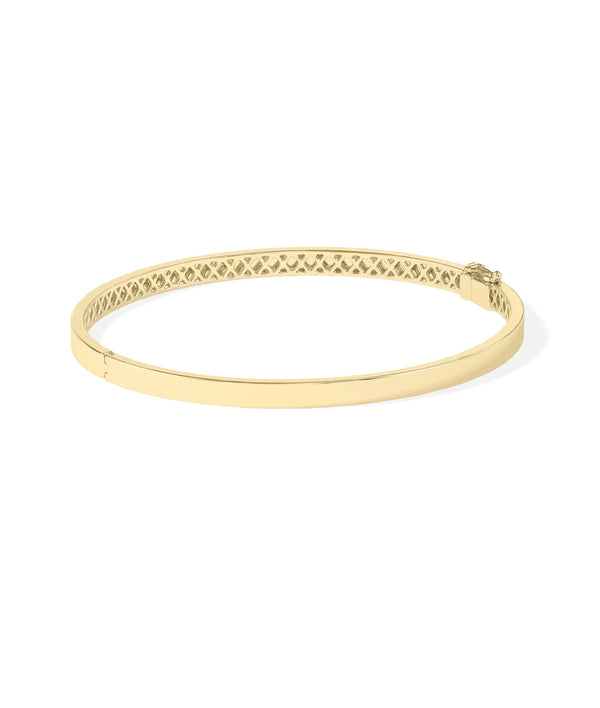Flat Gold Bangle - 79e | Everyday 14K Gold Jewelry alternate view