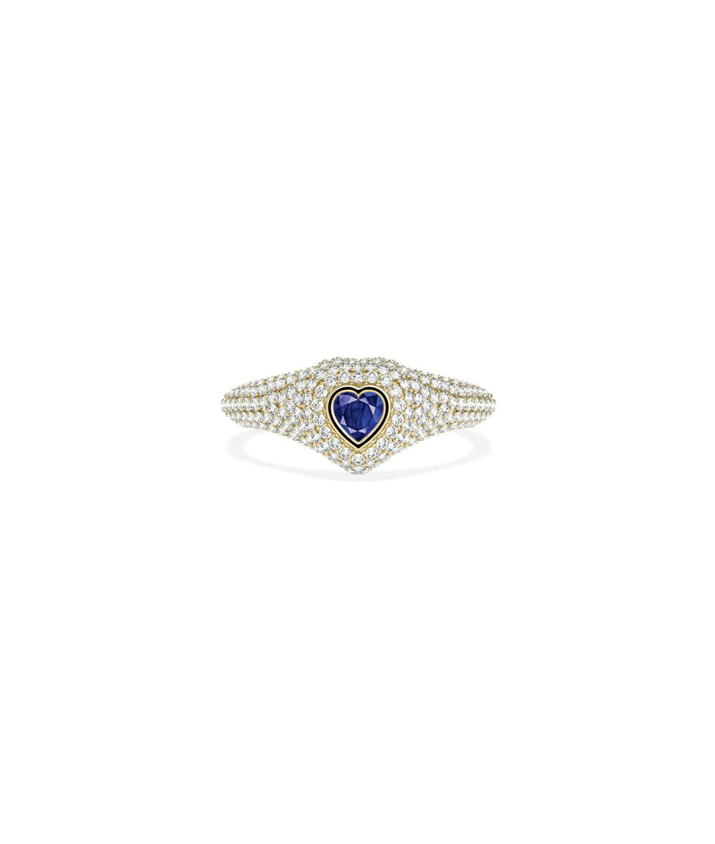Birthstone and Diamond Heart Ring - 79e | Everyday 14K Gold Jewelry