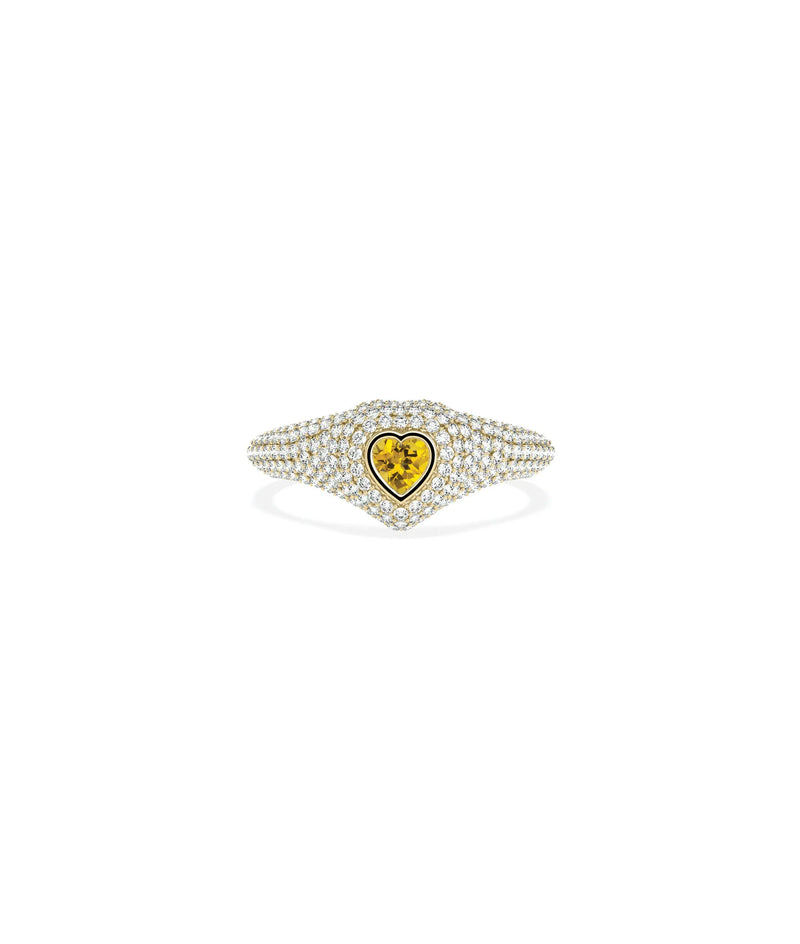 Birthstone and Diamond Heart Ring - 79e | Everyday 14K Gold Jewelry