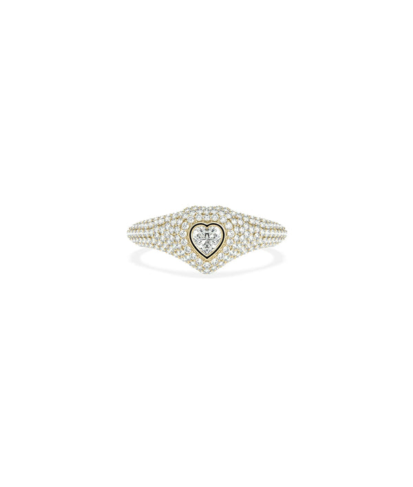 Birthstone and Diamond Heart Ring - 79e | Everyday 14K Gold Jewelry