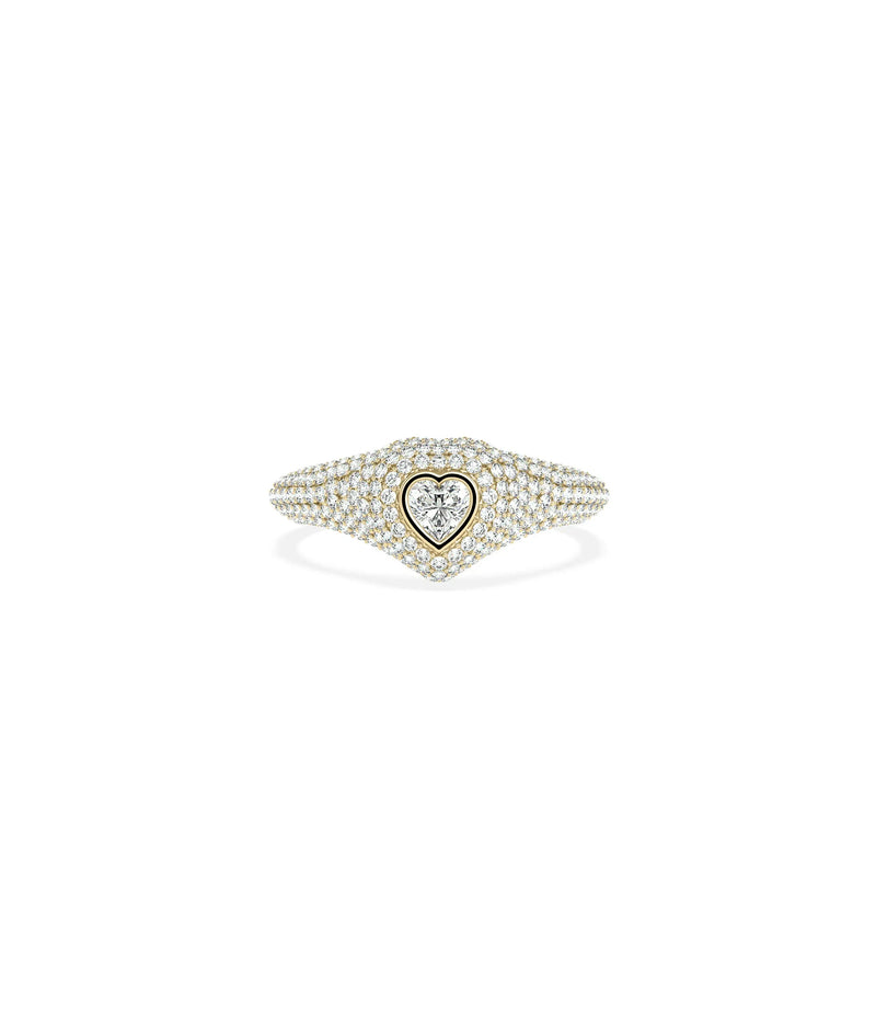 Birthstone and Diamond Heart Ring - 79e | Everyday 14K Gold Jewelry