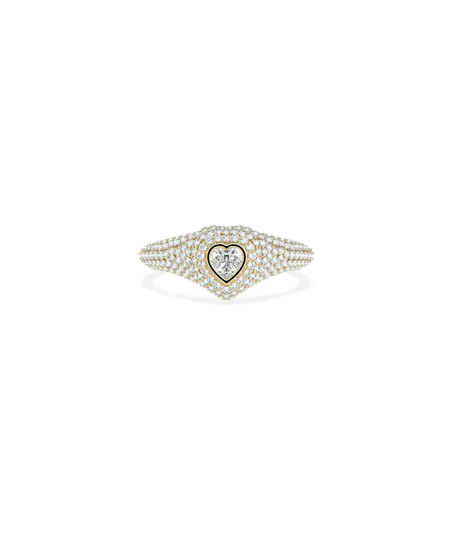 Birthstone and Diamond Heart Ring - 79e | Everyday 14K Gold Jewelry