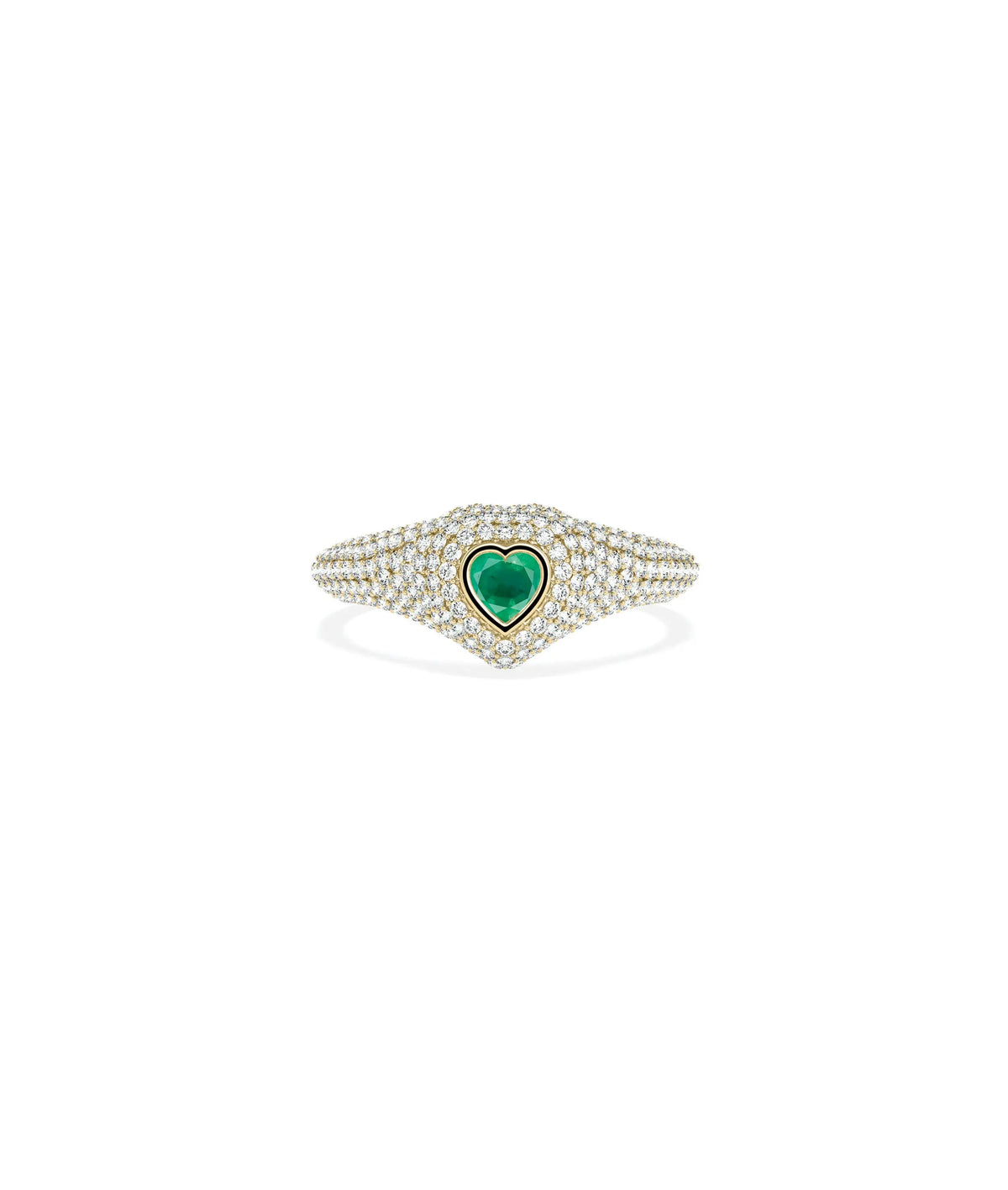 Birthstone and Diamond Heart Ring - 79e | Everyday 14K Gold Jewelry