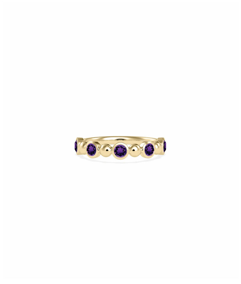 Birthstone Bubble Station Ring - 79e | Everyday 14K Gold Jewelry