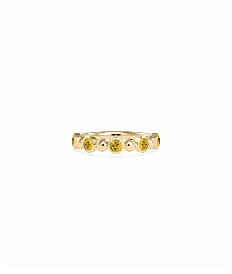 Birthstone Bubble Station Ring - 79e | Everyday 14K Gold Jewelry