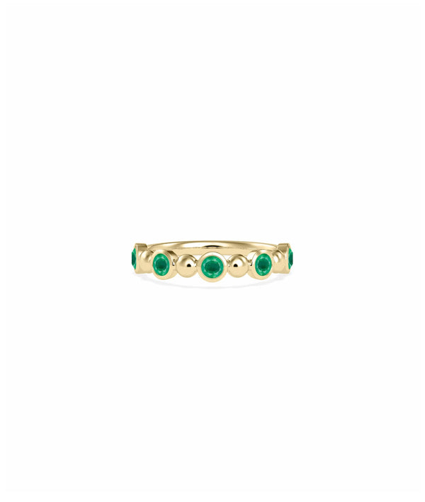 Birthstone Bubble Station Ring - 79e | Everyday 14K Gold Jewelry alternate view