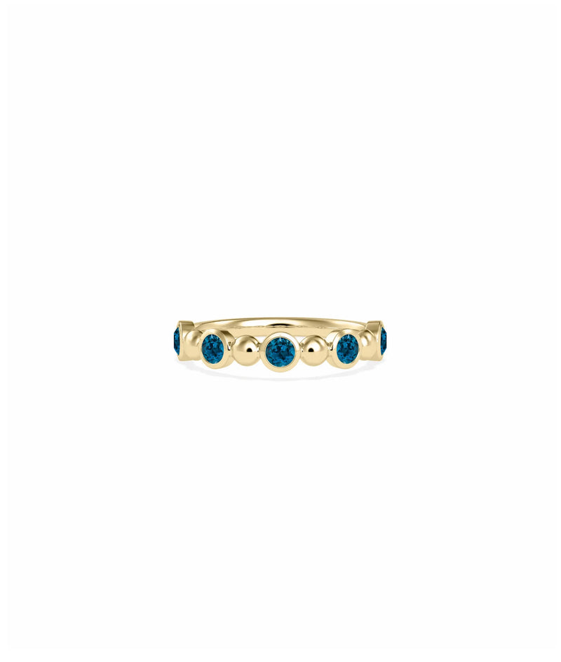 Birthstone Bubble Station Ring - 79e | Everyday 14K Gold Jewelry