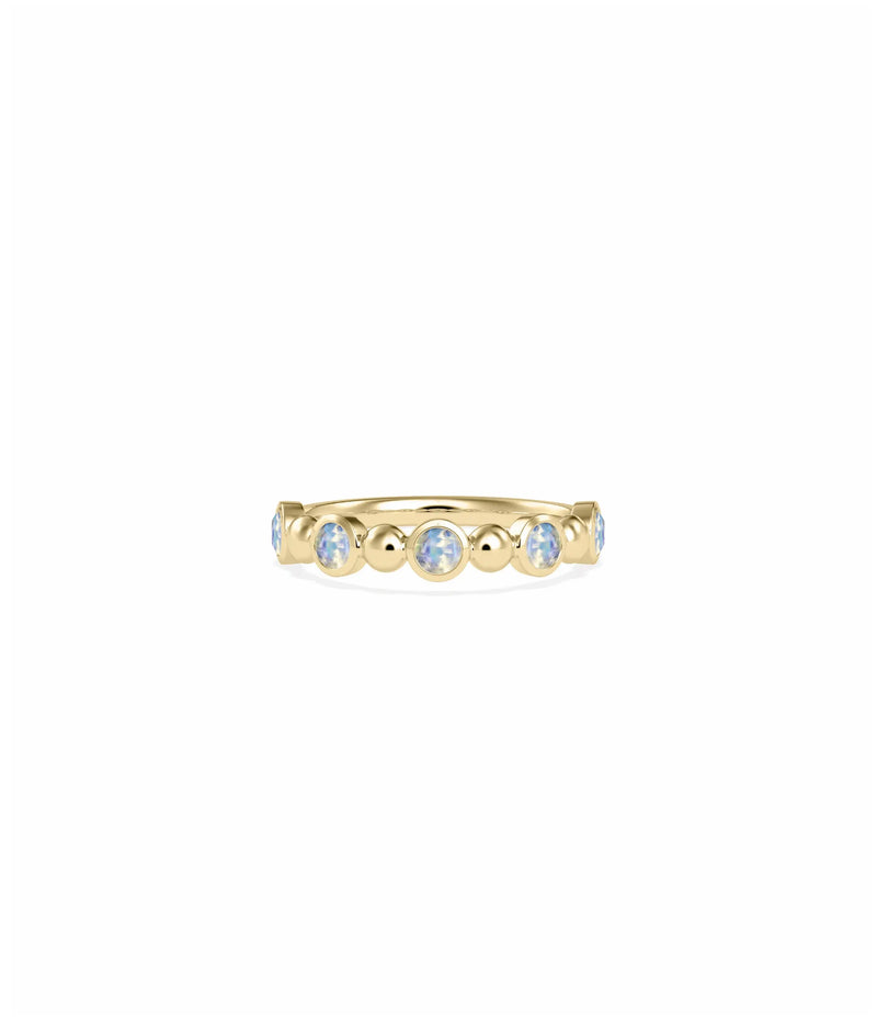 Birthstone Bubble Station Ring - 79e | Everyday 14K Gold Jewelry