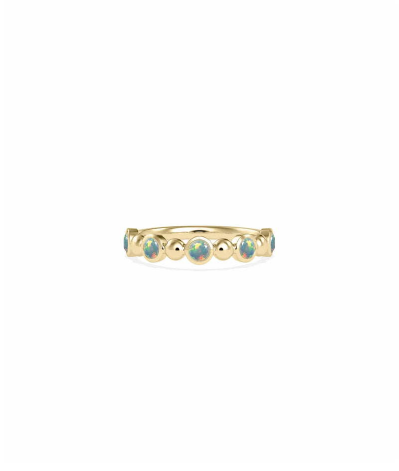 Birthstone Bubble Station Ring - 79e | Everyday 14K Gold Jewelry
