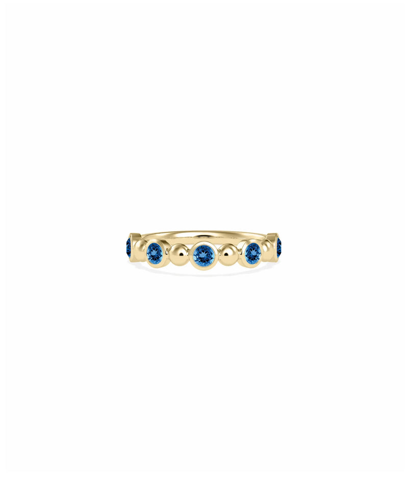 Birthstone Bubble Station Ring - 79e | Everyday 14K Gold Jewelry