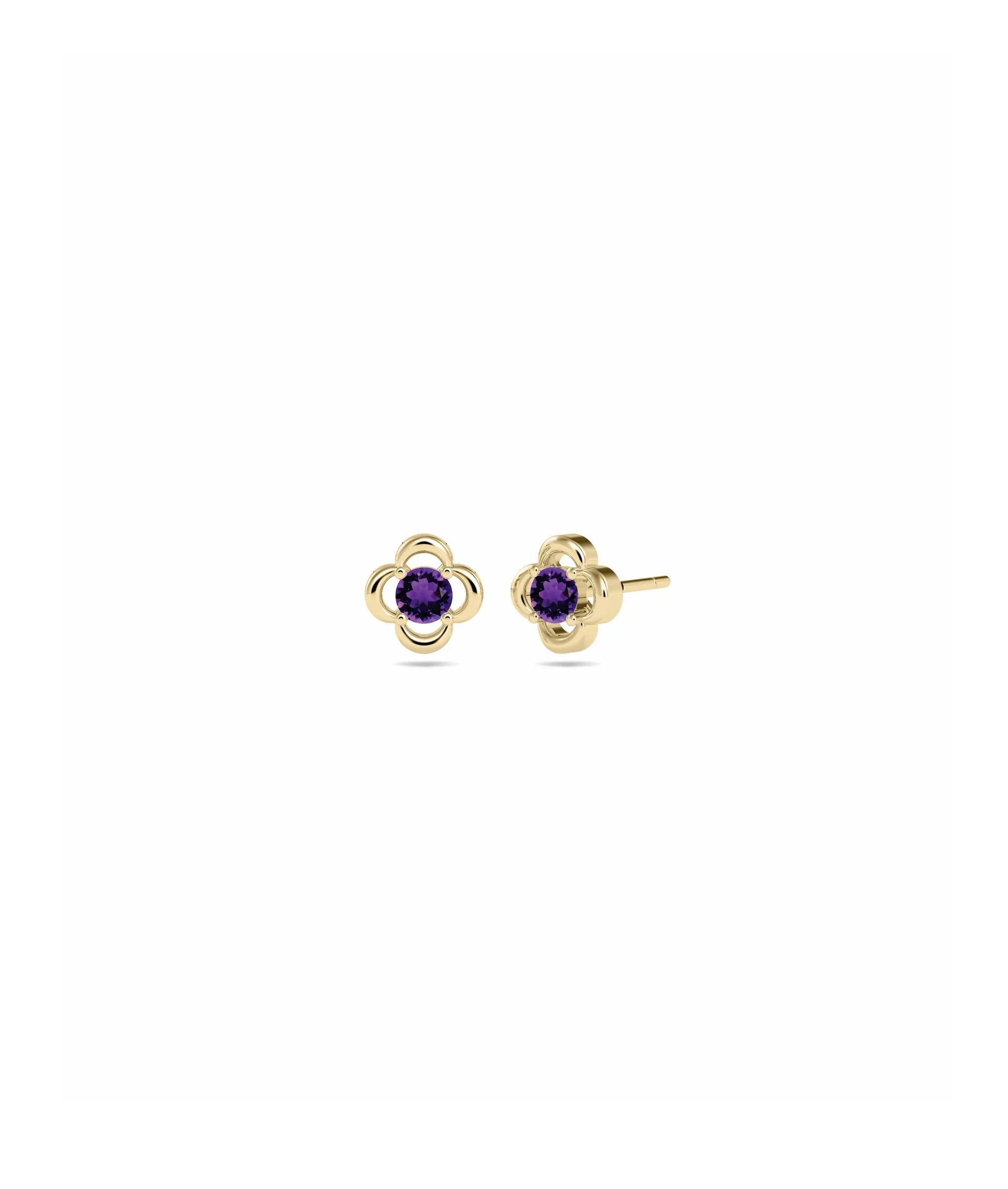 Birthstone Clover Stud Earring - 79e | Everyday 14K Gold Jewelry