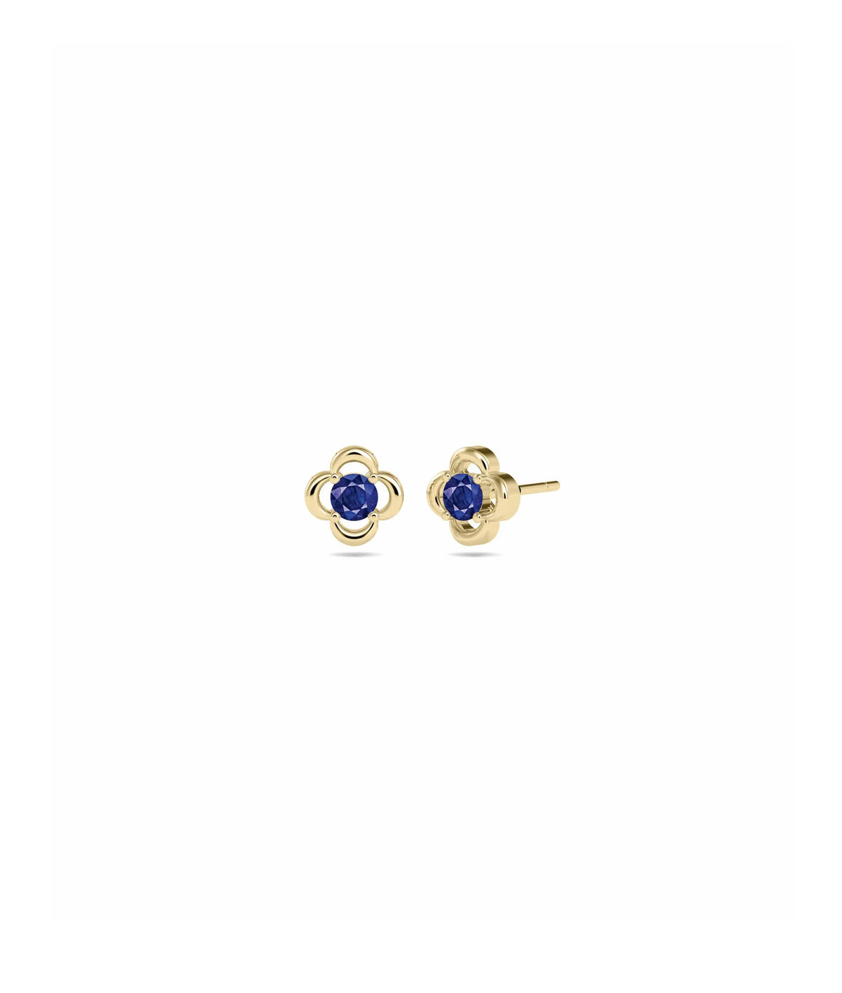 Birthstone Clover Stud Earring - 79e | Everyday 14K Gold Jewelry