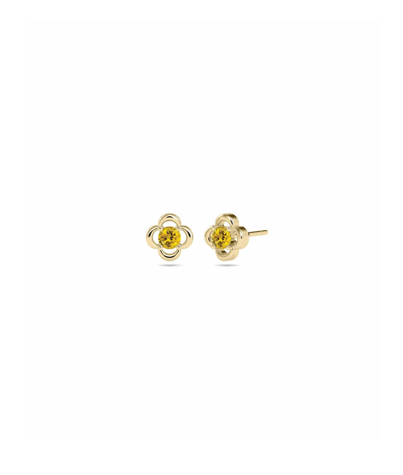 Birthstone Clover Stud Earring - 79e | Everyday 14K Gold Jewelry