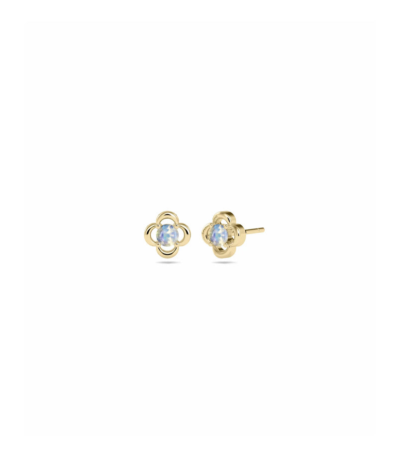 Birthstone Clover Stud Earring - 79e | Everyday 14K Gold Jewelry