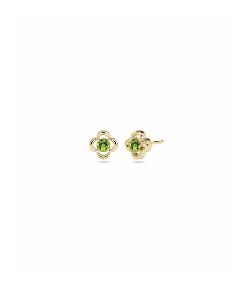 Birthstone Clover Stud Earring - 79e | Everyday 14K Gold Jewelry