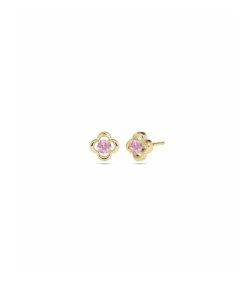 Birthstone Clover Stud Earring - 79e | Everyday 14K Gold Jewelry