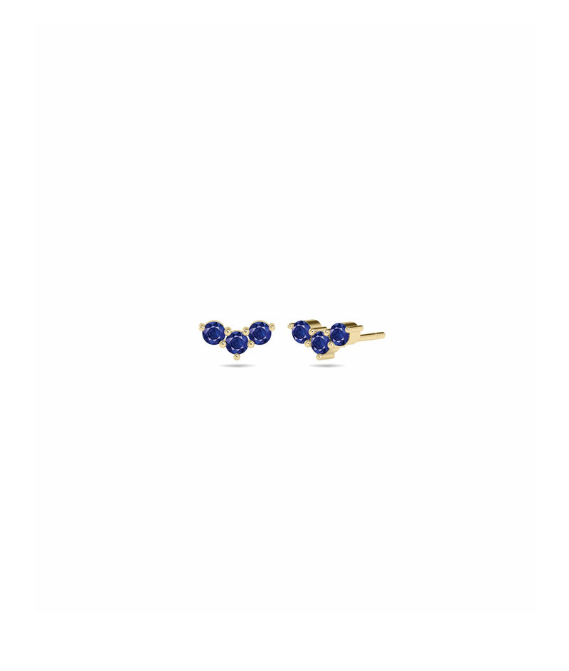 Birthstone Chevron Stud Earring - 79e | Everyday 14K Gold Jewelry