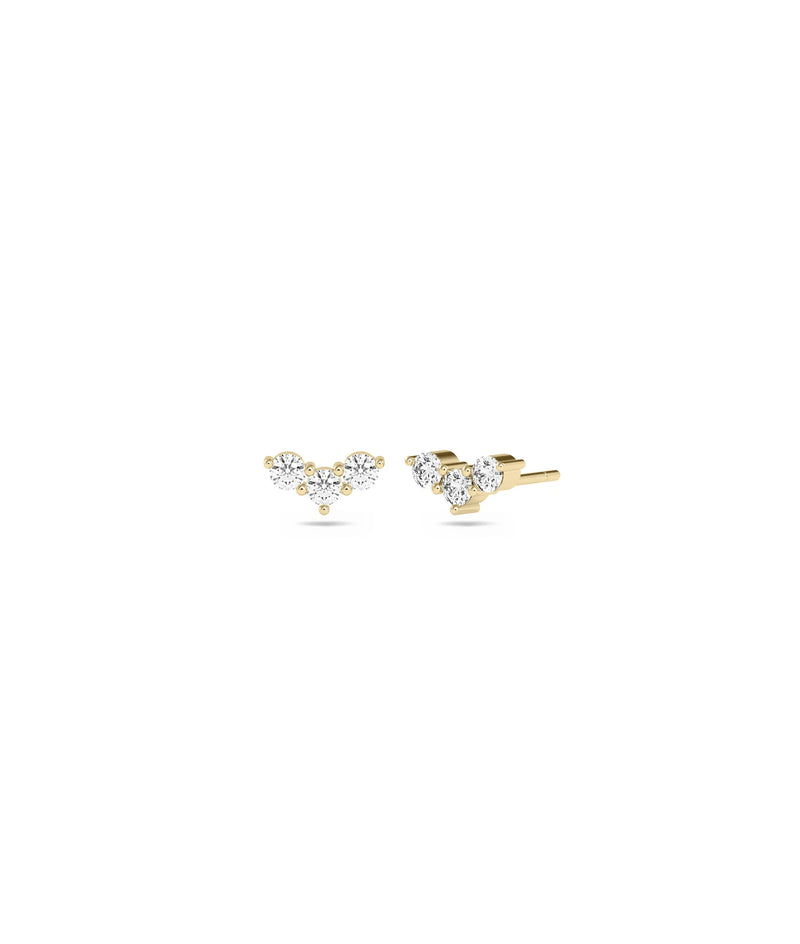 Birthstone Chevron Stud Earring - 79e | Everyday 14K Gold Jewelry