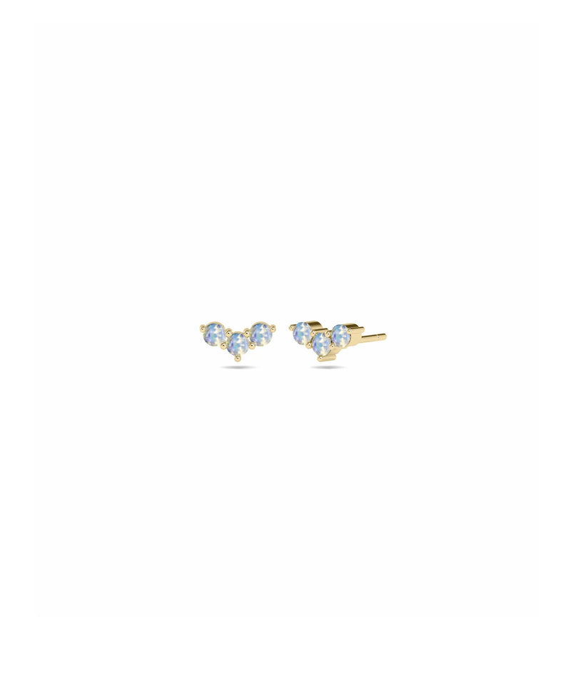 Birthstone Chevron Stud Earring - 79e | Everyday 14K Gold Jewelry