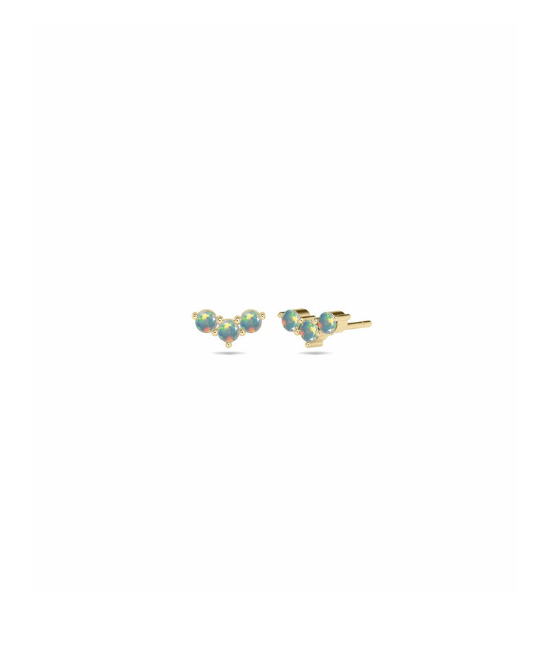 Birthstone Chevron Stud Earring - 79e | Everyday 14K Gold Jewelry