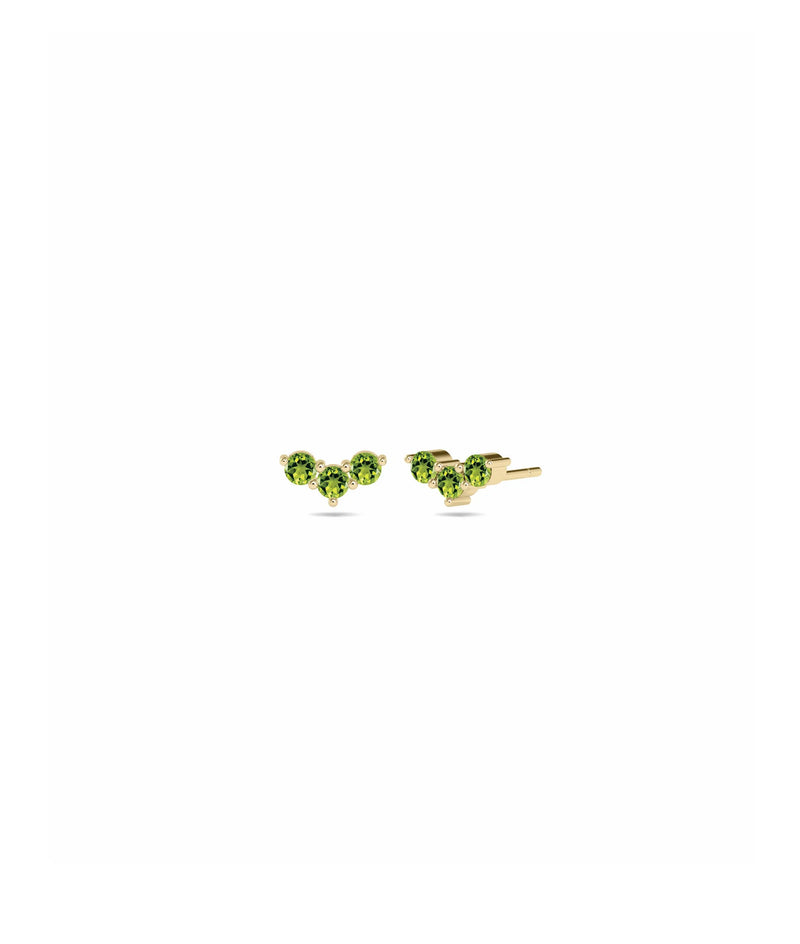 Birthstone Chevron Stud Earring - 79e | Everyday 14K Gold Jewelry