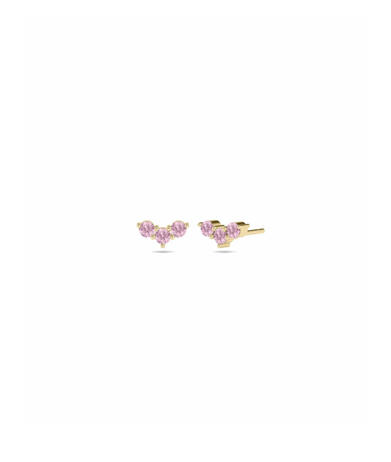 Birthstone Chevron Stud Earring - 79e | Everyday 14K Gold Jewelry