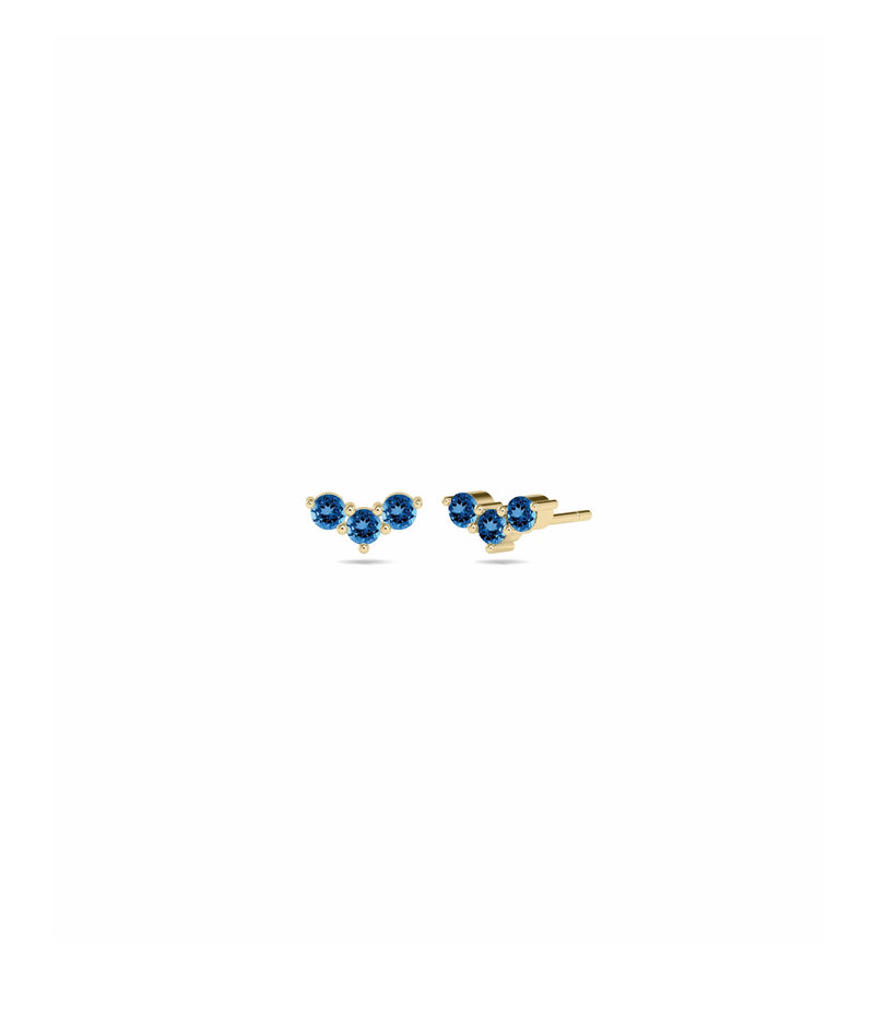 Birthstone Chevron Stud Earring - 79e | Everyday 14K Gold Jewelry