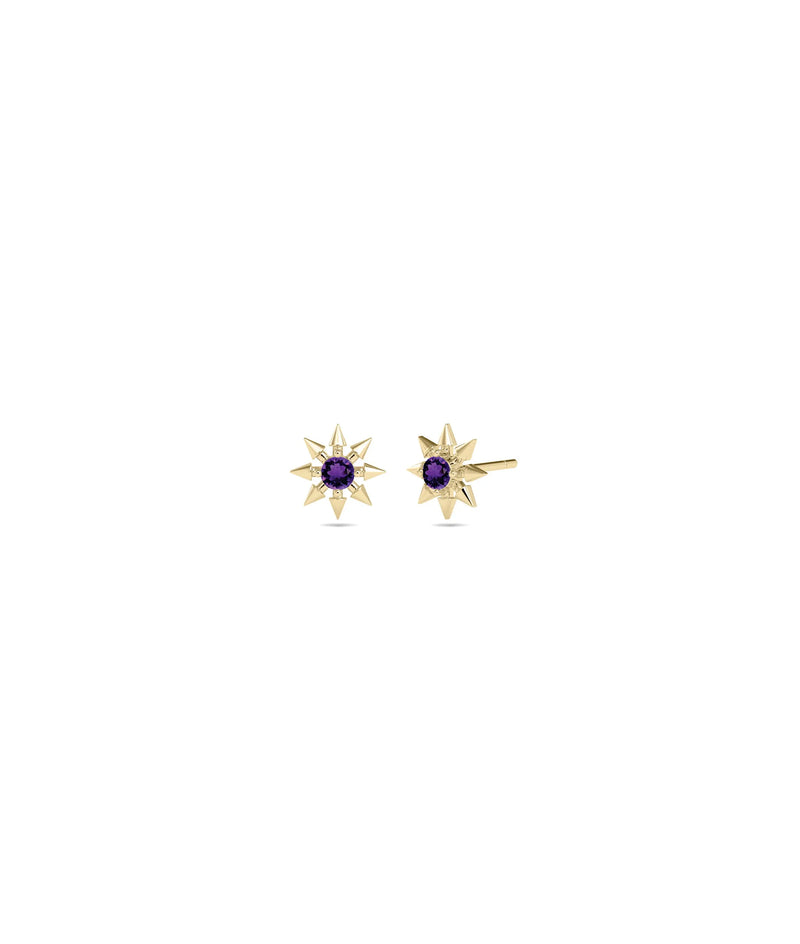 Birthstone Star Stud Earrings - 79e | Everyday 14K Gold Jewelry