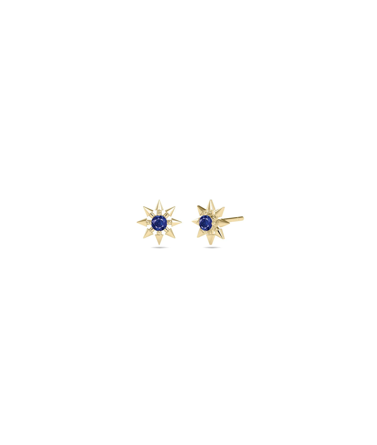 Birthstone Star Stud Earrings - 79e | Everyday 14K Gold Jewelry