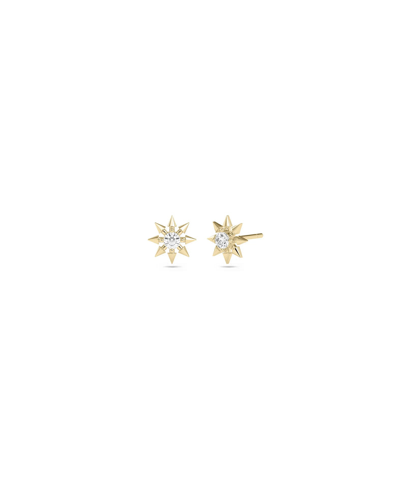 Birthstone Star Stud Earrings - 79e | Everyday 14K Gold Jewelry