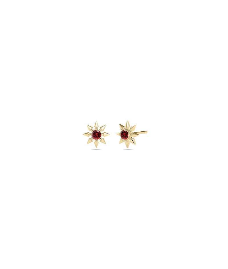 Birthstone Star Stud Earrings - 79e | Everyday 14K Gold Jewelry