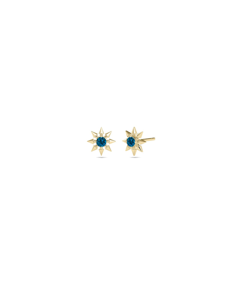 Birthstone Star Stud Earrings - 79e | Everyday 14K Gold Jewelry