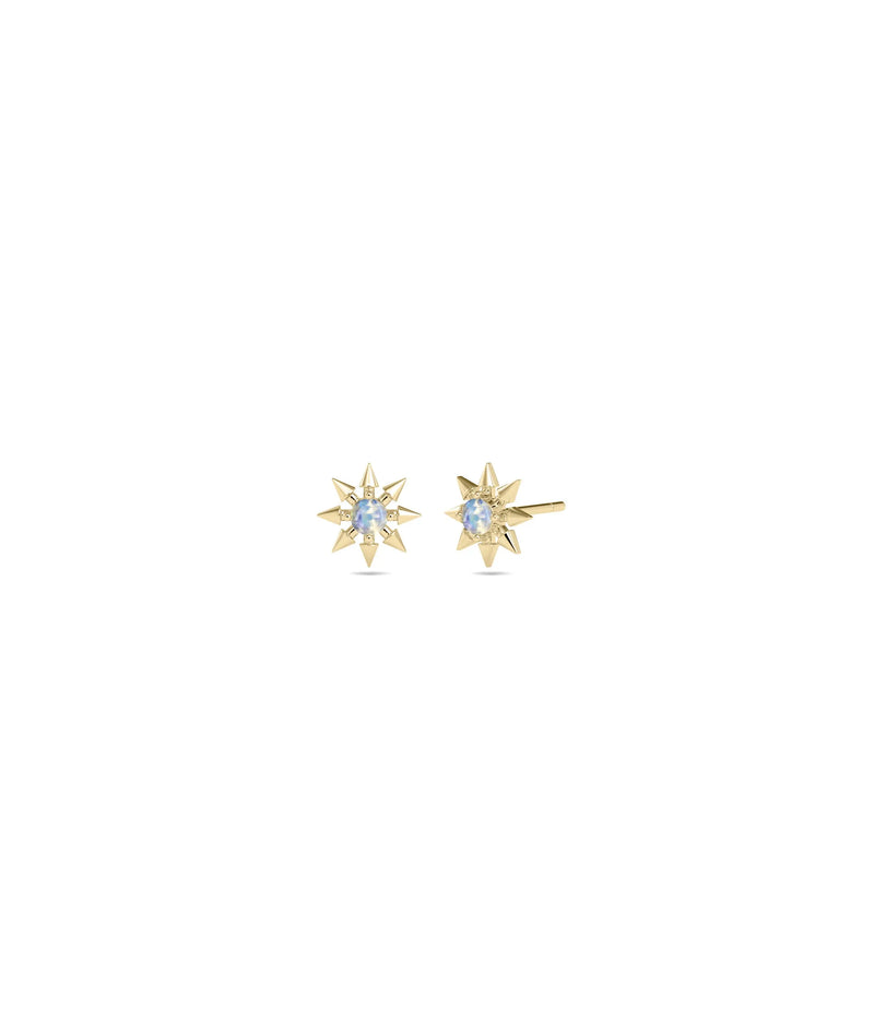 Birthstone Star Stud Earrings - 79e | Everyday 14K Gold Jewelry