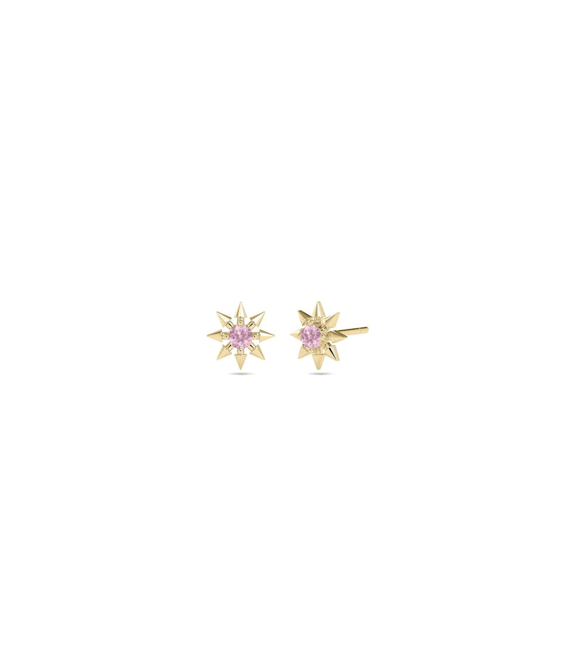 Birthstone Star Stud Earrings - 79e | Everyday 14K Gold Jewelry