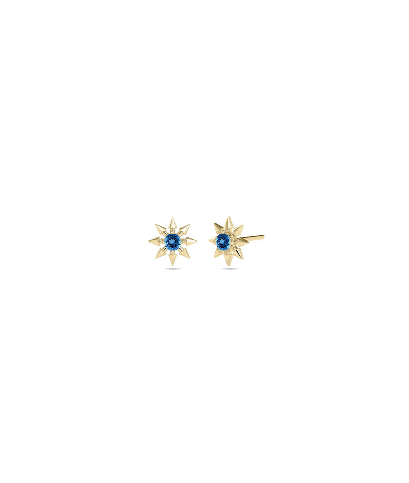 Birthstone Star Stud Earrings - 79e | Everyday 14K Gold Jewelry