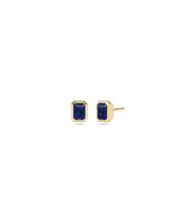 Birthstone Bezel Stud Earring - 79e | Everyday 14K Gold Jewelry