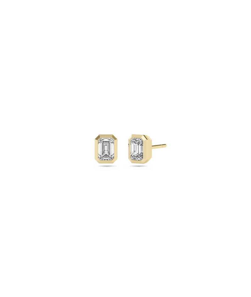 Birthstone Bezel Stud Earring - 79e | Everyday 14K Gold Jewelry