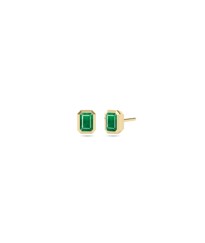 Birthstone Bezel Stud Earring - 79e | Everyday 14K Gold Jewelry