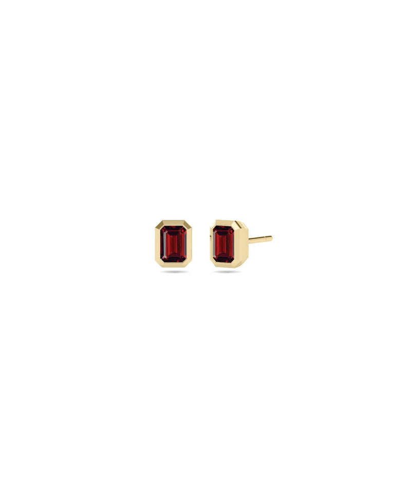 Birthstone Bezel Stud Earring - 79e | Everyday 14K Gold Jewelry