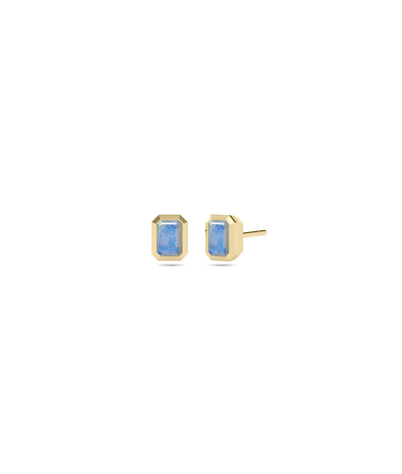 Birthstone Bezel Stud Earring - 79e | Everyday 14K Gold Jewelry