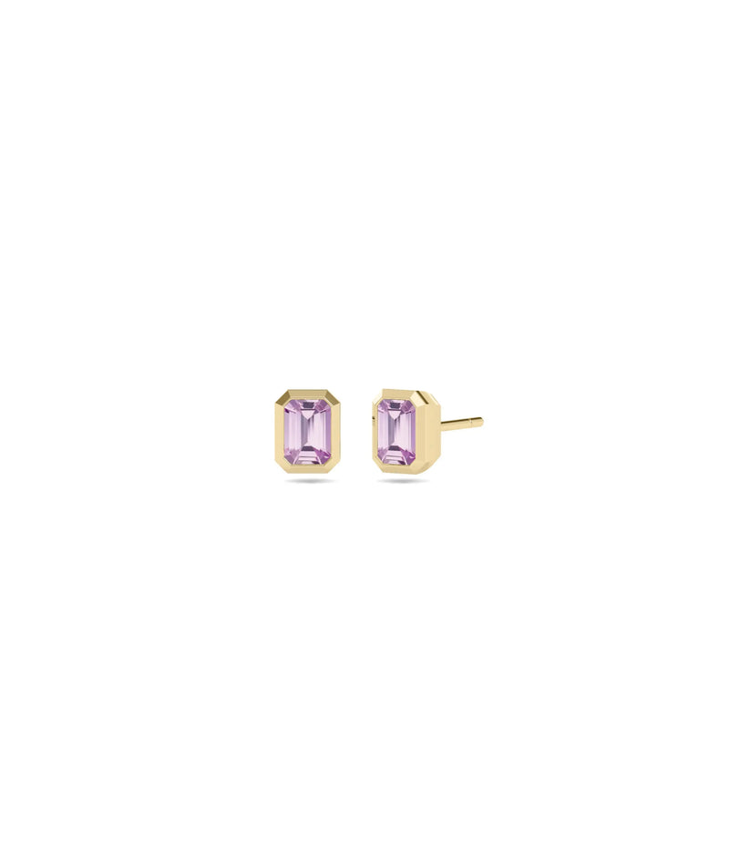 Birthstone Bezel Stud Earring - 79e | Everyday 14K Gold Jewelry