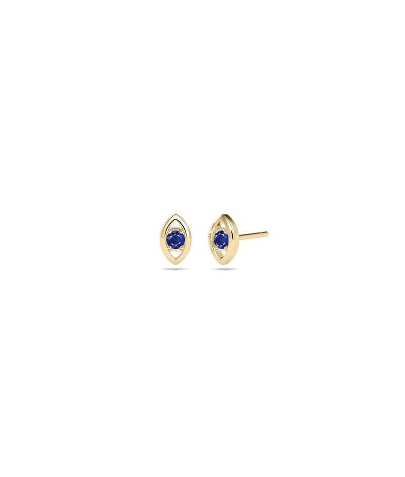 Birthstone Evil Eye Stud Earring - 79e | Everyday 14K Gold Jewelry