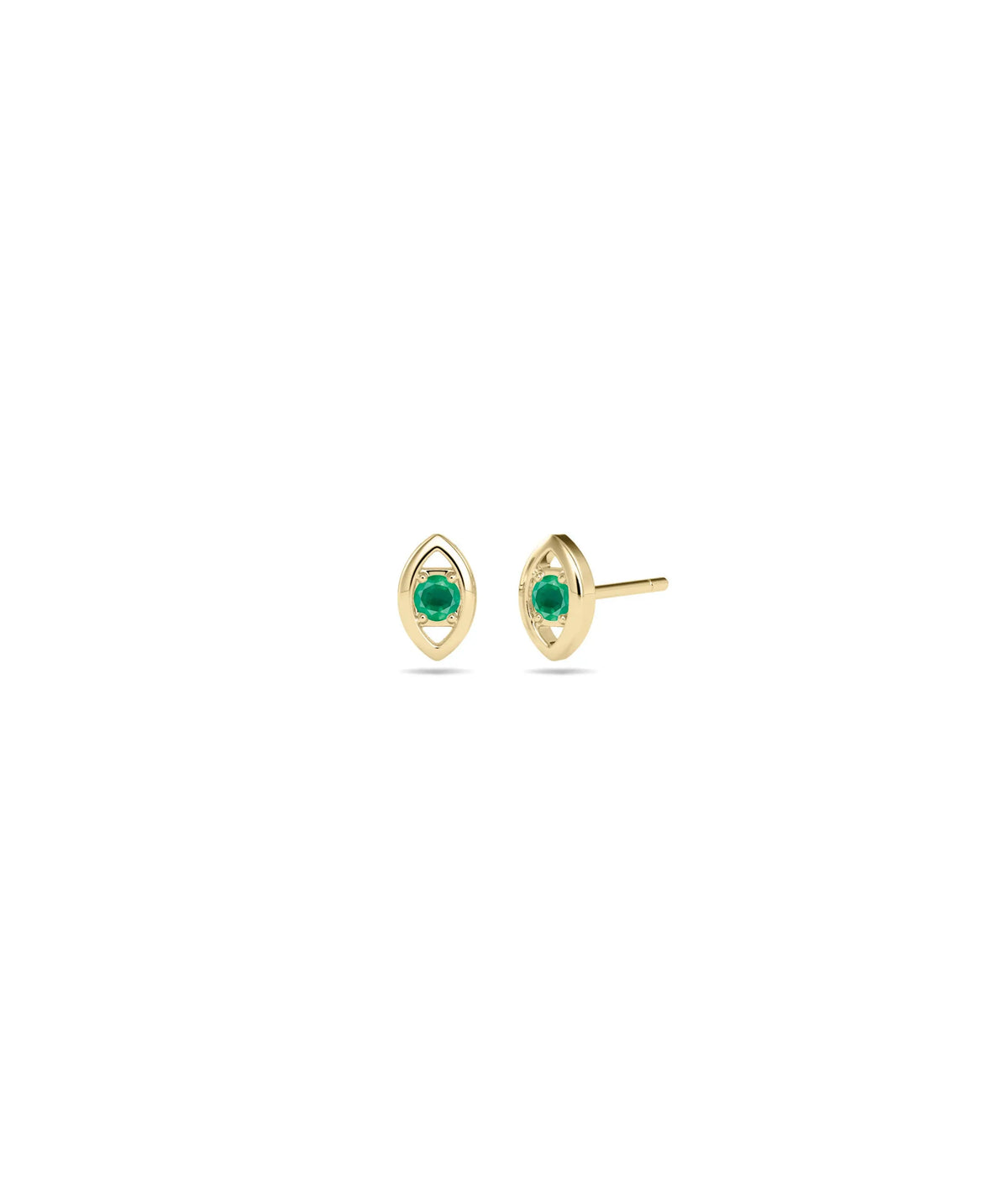Birthstone Evil Eye Stud Earring - 79e | Everyday 14K Gold Jewelry