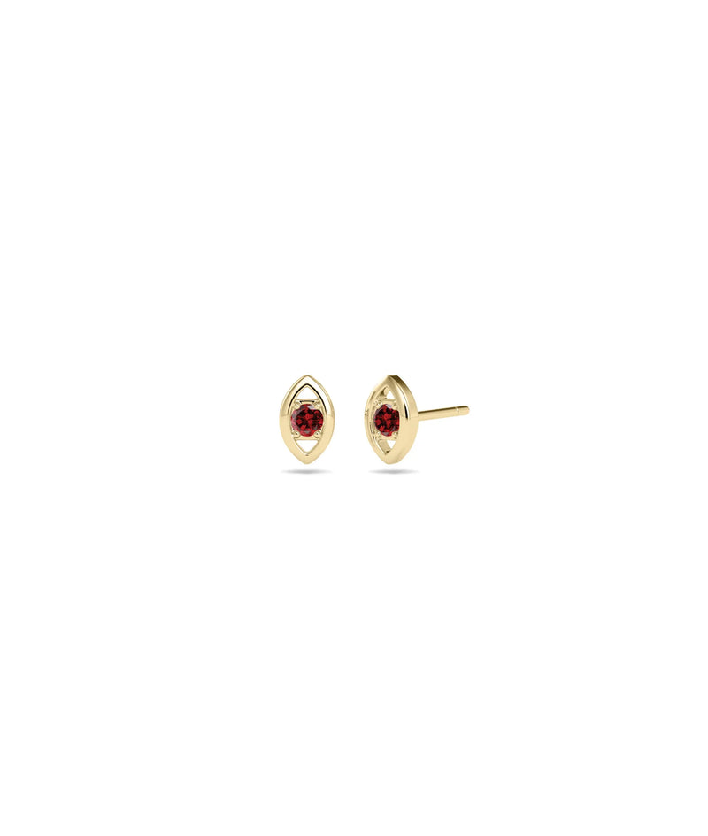 Birthstone Evil Eye Stud Earring - 79e | Everyday 14K Gold Jewelry
