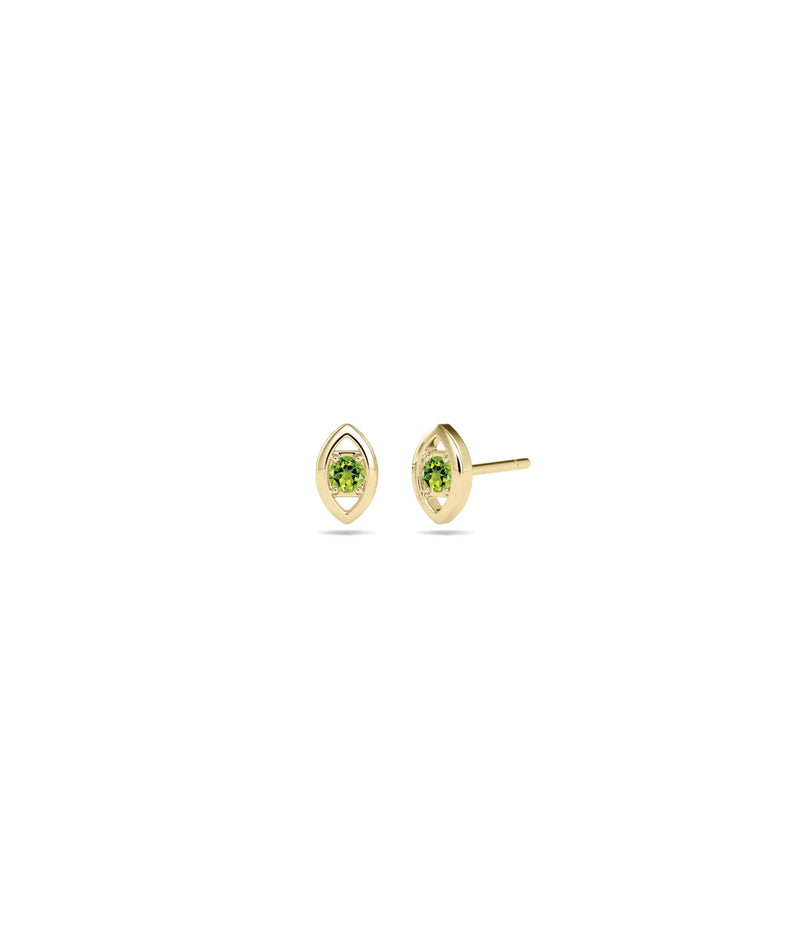 Birthstone Evil Eye Stud Earring - 79e | Everyday 14K Gold Jewelry